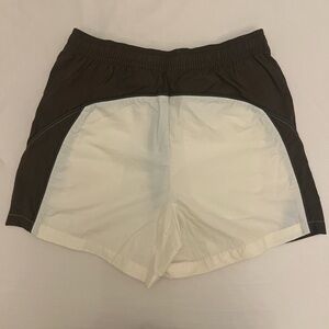 BDG Brown/ivory nylon track shorts